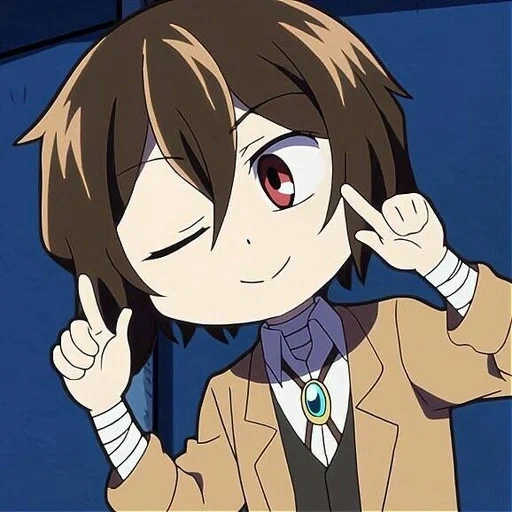 dazai, chibi dazai, idee anime, osamu dadzai, personaggi anime