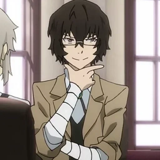 dazai, osamu dadzai, kunikida dazai, dadzai osamu with glasses