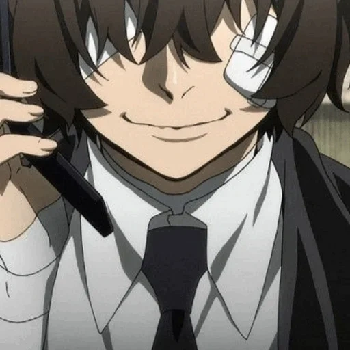 dazai, chuya dazai, osamu dadzai, dazai grin, dazai osamu anime