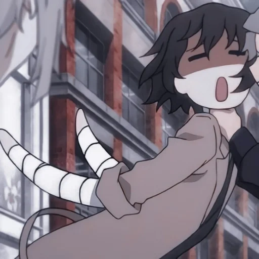 dazai, dazai detiene las imágenes, de perros callejeros, dadzai osamo stop kadra, perros callejeros de anime dazai kunikida