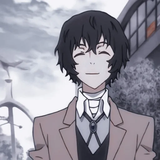 taizhaizhi, da zai ji, anjing liar, anime dazai osamu, anjing liar besar taizaizhi tersenyum