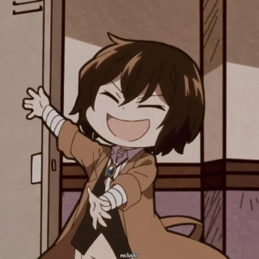 dadzai, dazai chibi, anime dazaï, osamu dadzai, anime osamu dadzai