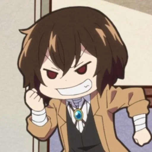 dazai, dadzai, chibi dazai, osamu dadzai, dadzai osamu chibi