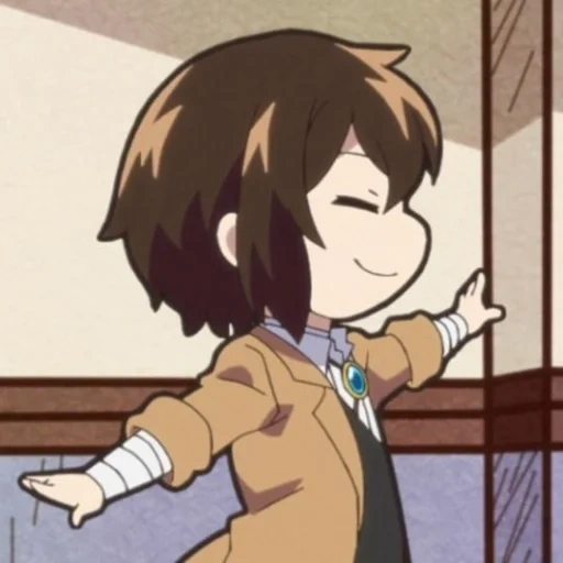 picture, chibi dazai, dazai anime, dadzai anime, osamu dadzai