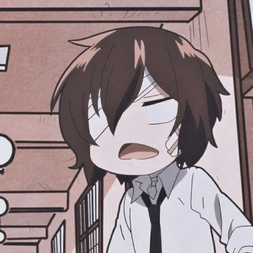 dazai, immagine, chibi dazai, anime dazai, osamu dadzai