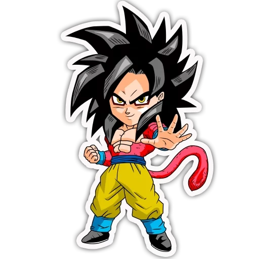 goku, saiyan, dragonball ssj4, avatar goku ssj4, chibi goku saiyan