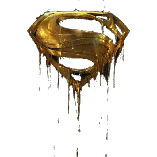 superman logo gold, superman logo, logo betman, symbole superman art, superman emblem