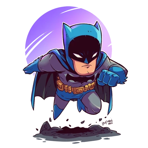 batman, ken lauffman, derek laufman, little batman, chibi derek laufman marvel