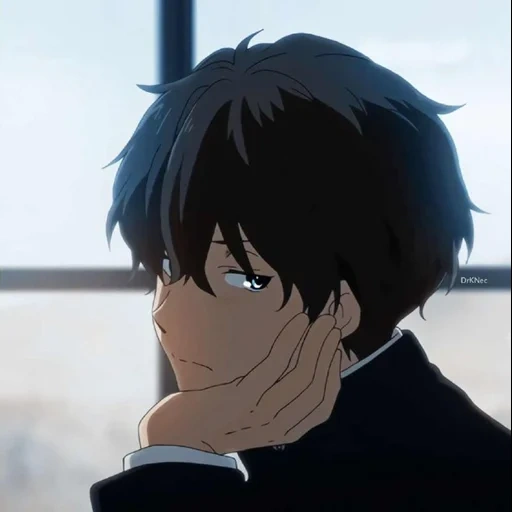 foto, anime pessoal, cara de anime, anime triste, khotaro oreki erra