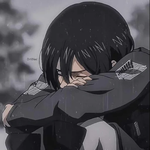 attaque de mikasa, anime triste, personnages d'anime, les titans attaquent levy, les trois dieux attaquent les titans