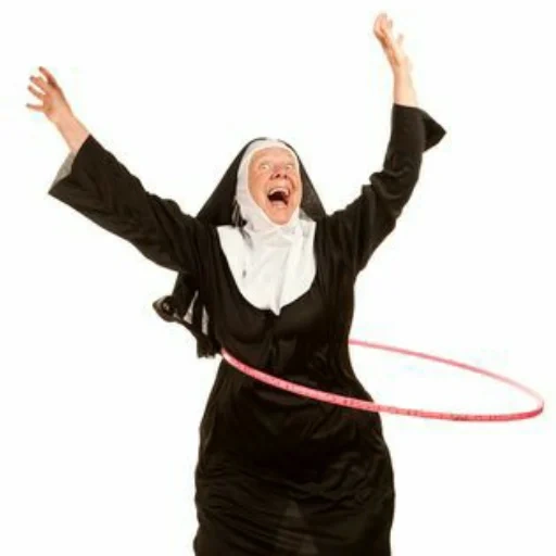 nun, the nuns are dancing, dancing nuns, sister white, nun white background