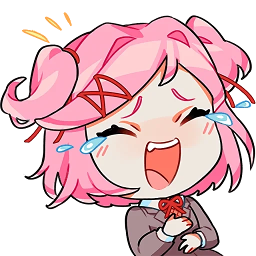 ddlk natsuki, natsuki chibi, ddlc chibi natsuki, natsuki docks, natsuki docks chibi