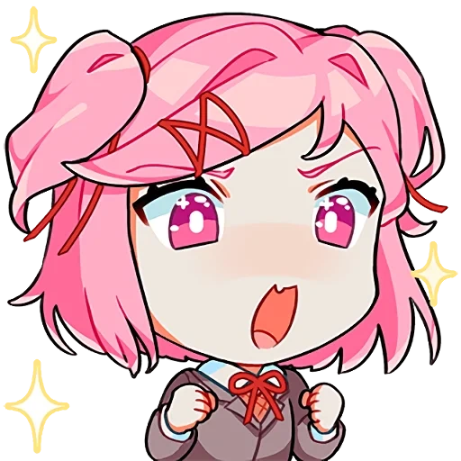 ддлк нацуки, нацуки чиби, natsuki ddlc, ddlc чиби нацуки, нацуки доки доки