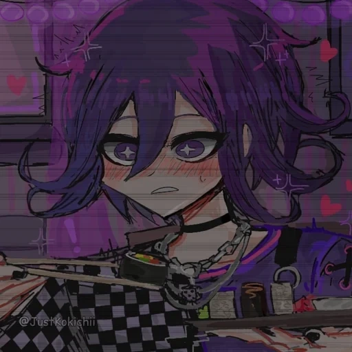 emoji, bild, oma kokichi, anime ronpa