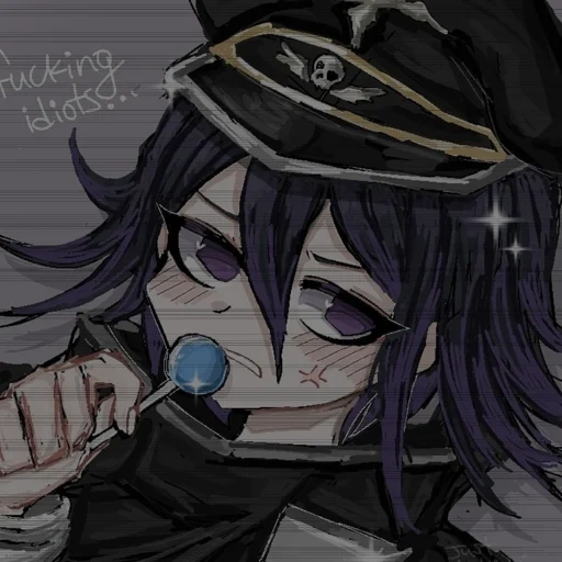 animation art, anime fan room, ouma kokichi, cartoon character, cartoon art is lovely