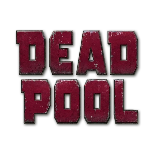 testo, deadpool 2, piscina morta, logo di dead matter, logo deadpool del film