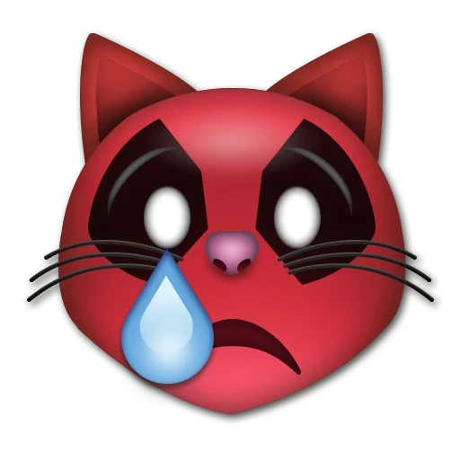 kolam kematian, deadpool 2, kucing berekspresi, emoji deadpool, emoji kucing menangis