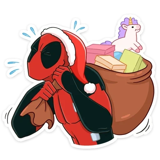 deadpool, lady gaga, dadpool is dear, deadpool new year, deadpool chibi cute