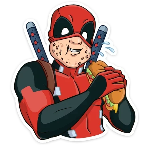 super, deadpool, superhero stickers