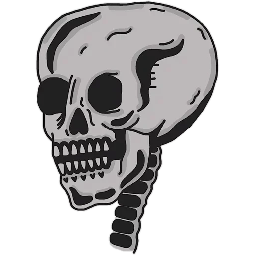 cráneo, insignia esqueleto, pegatinas de cráneo, vector de cráneo malvado