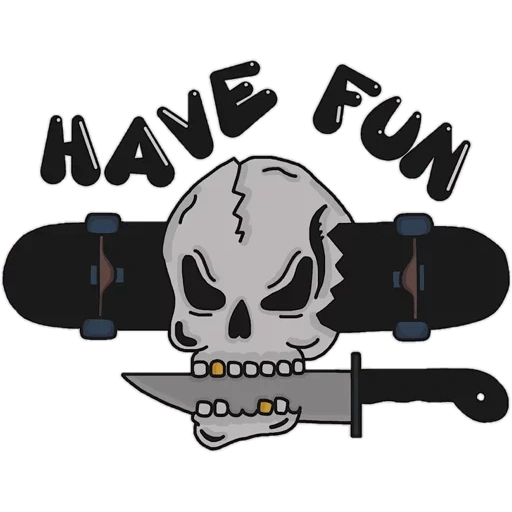 skull, death, skateboard sketch, skeleton, skull sticker