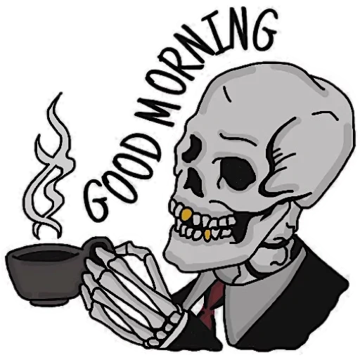 skull, skeleton, skeleton art, black humor, skull sticker