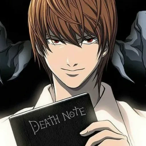 yagami light, death note, nota di morte l, nota di morte della vita, nota di morte yagami light
