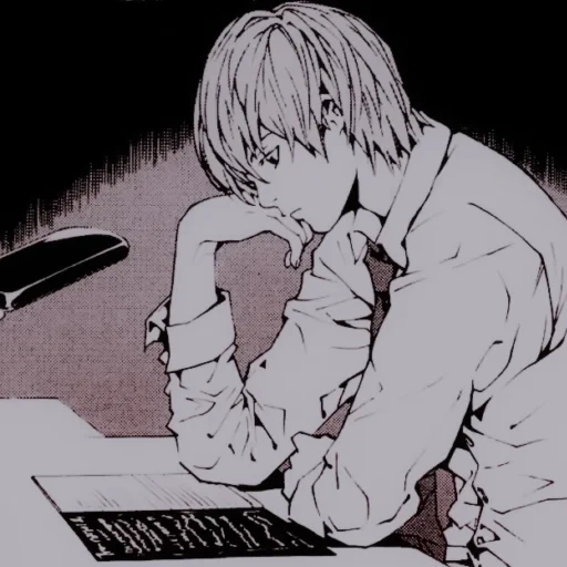 manga, picture, death note, yagami light manga, mang's death notebook