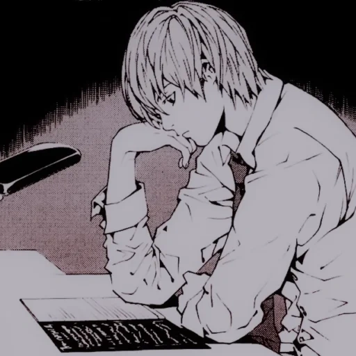 manga, immagine, death note, manga leggera yagami, mang's death notebook