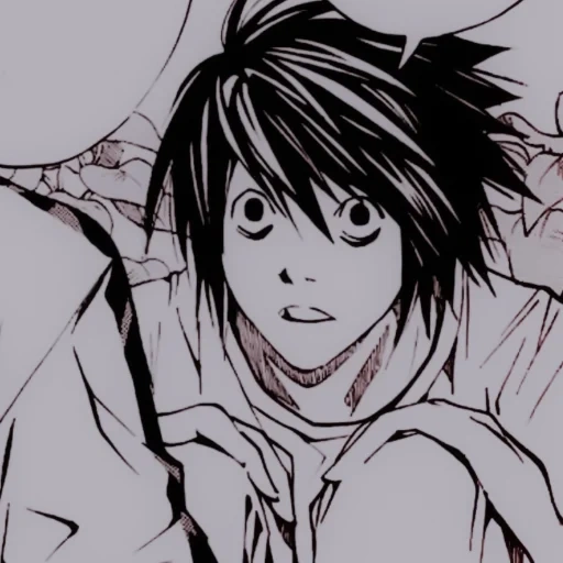 death note, l death note, death note l, manga notebook of death, l note of death art art emo