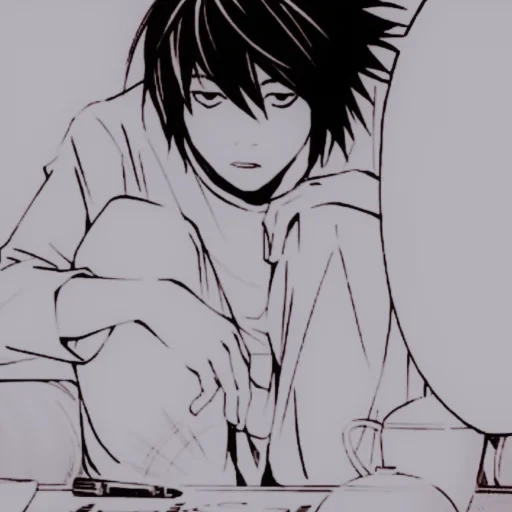 picture, anime manga, anime characters, manga characters, death note l