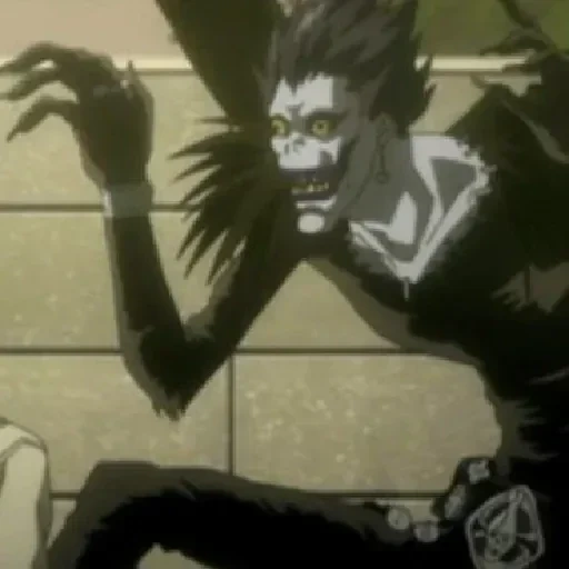 catatan kematian, catatan kematian iblis, catatan kematian ryuk light, ryuk catatan tentang death man, ryuk catatan kematian berhenti keras