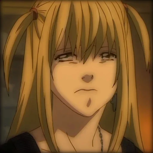anime, misa aman, death note, anime characters, misa amanet death face