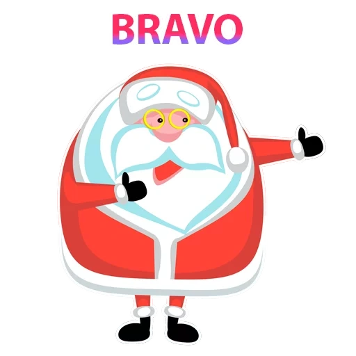 gaya santa claus, santa claus, santa claus dengan kaca pembesar, santa claus stiker telegram, santa claus