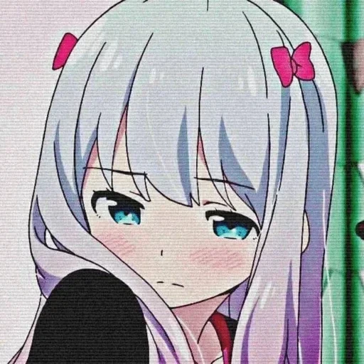 sagiri, professor elomanga, papel de animação, padrão bonito anime