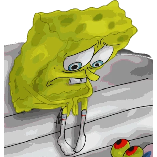 bob sponge, patrick sponge bob, o feijão de esponja é triste, sad spange bob, bob esponja calça quadrada