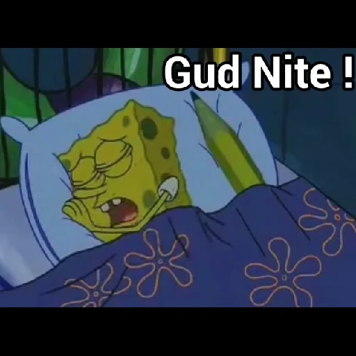 bob sponge, l'éponge bob dort, gifs sponge bob, bob éponge endormi, bob l'éponge carré