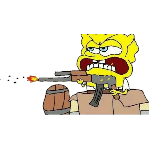 esponja bob gopnik, esponja bob terrorista, bob sponge automáticamente, esponja bob terrorista, bob esponja pantalones cuadrados