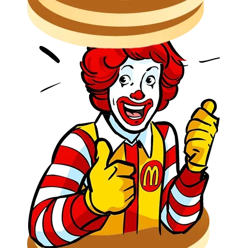 payaso de mcdonald's, ronald mcdonald, payaso de maskot mcdonald's, ronald mcdonald pop art, ronald mcdonald mito terrible