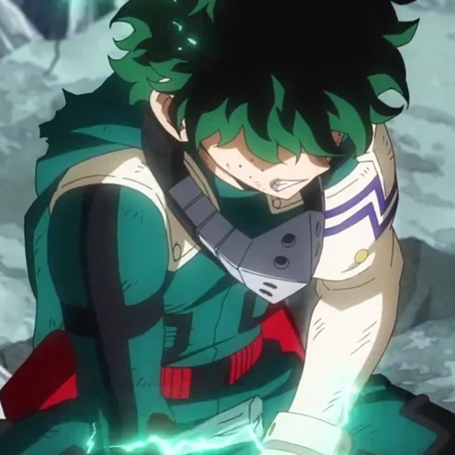 capturas de tela de midoria, midoria 100 forças, academia hero, midoria izuku temporada 1, minha academia heróica