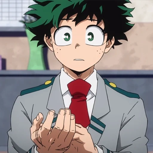 izuku, midoria, izuku midoriya, midoria terkejut, akademi heroik saya