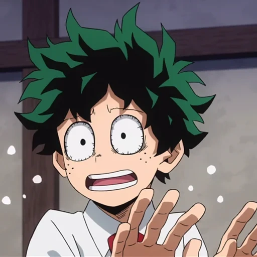 midoria, midoria izuku, izuku midoriya, surprised midoria, my hero academy