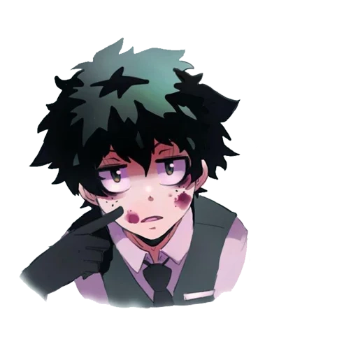 pássaro de mel malvado, midoria izuku irada, midoria izuku vilão, renderização midoria izuku, o meu colégio de heróis