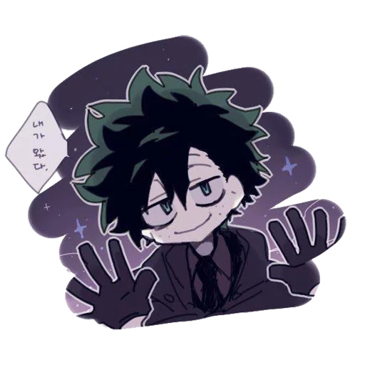 izuku, izuku ok, evil midoria, midoria villain chibi, my heroic academy