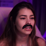 mustache, young woman, human, woman, martina shtossel