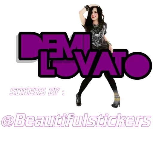 text, young woman, stickers, demi lovato, demi lovato logo