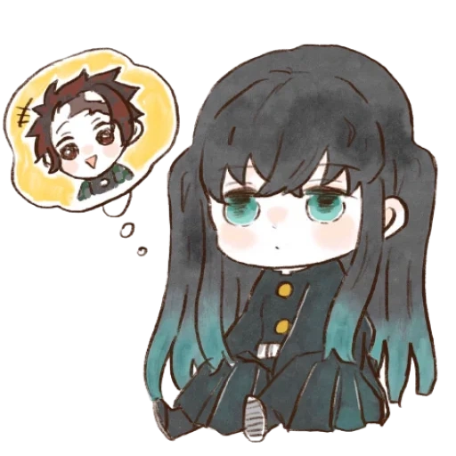 seni anime, muichiro tokito, karakter anime, seni karakter anime, muichiro tokito art chibi