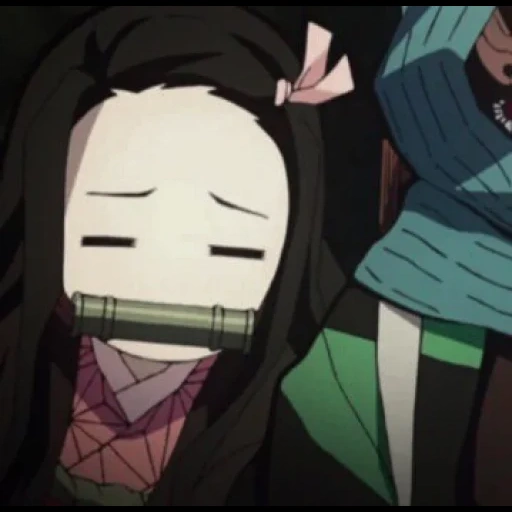 nezuko, anime nezuko, nazuko kamado, ragazza anime, profilo a vapore kamado nezuko