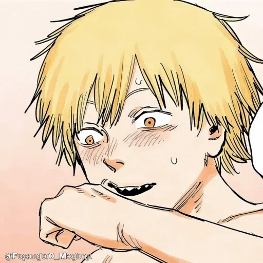 anime, anime a fumetti, i personaggi degli anime, registrazione mango icons, chainsaw man denji manga icons