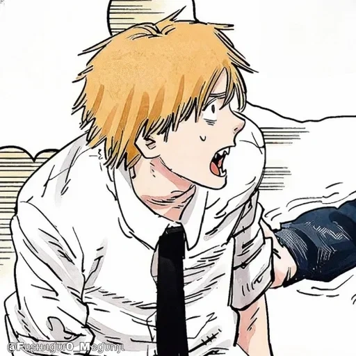 anime, mangablic, anime a fumetti, personaggio di anime, chainsaw man denji manga icons